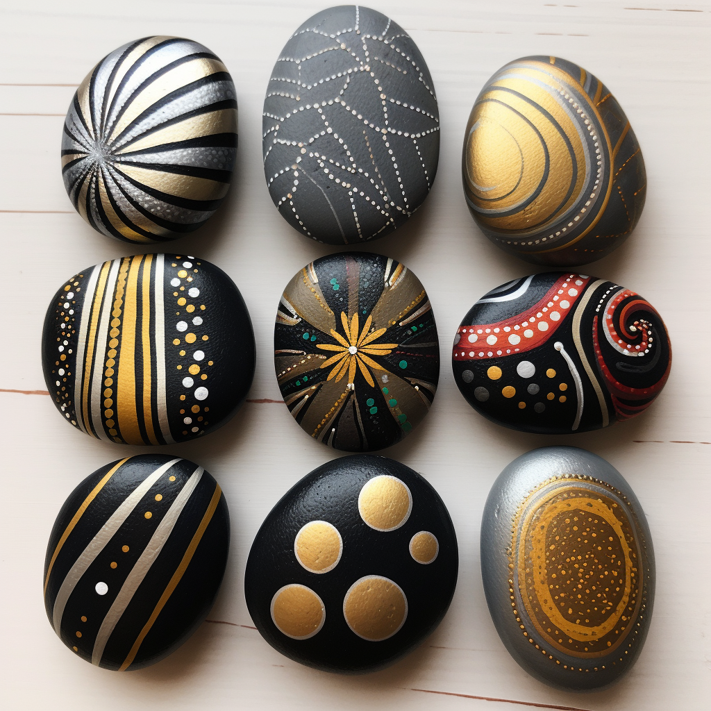 Cute Rock Painting Ideas Using Metallic Paint Your Lara   Cute Metallic Unique Rock Painting Ideas 